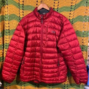 Outdoor Research Red Quilted Puffer Jacket XL Full Zip